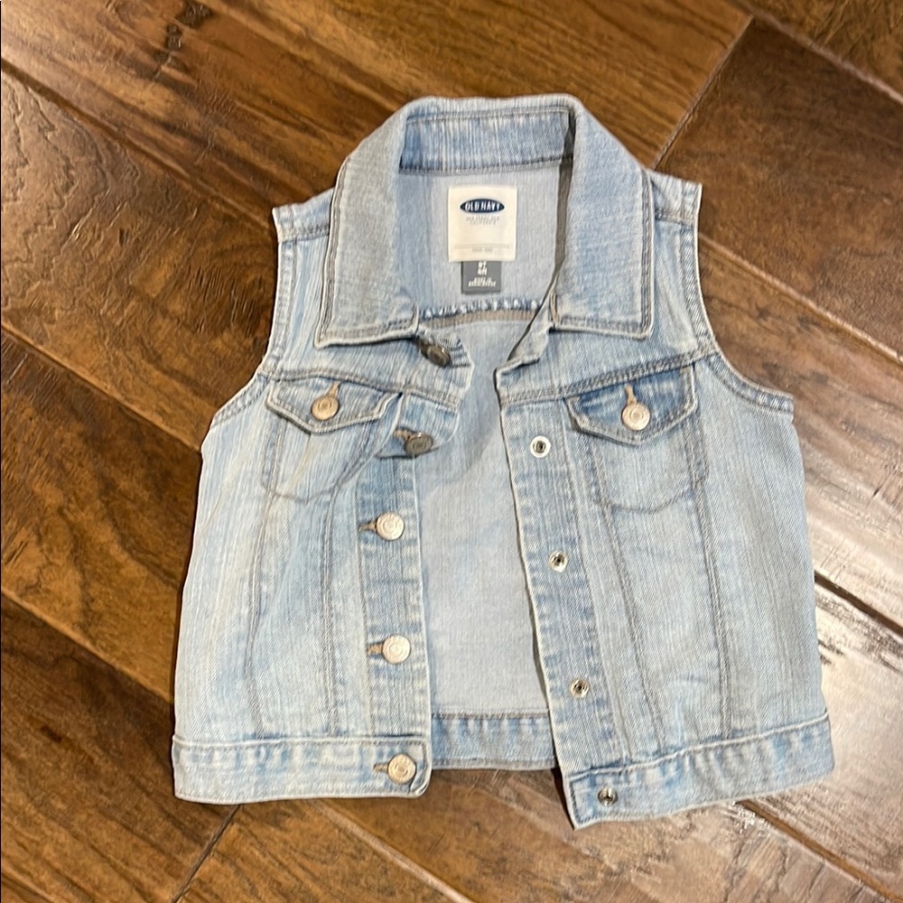Old Navy Light Blue Denim Vest